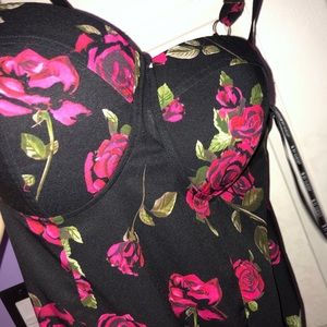 Guess Red Rose Body Suit